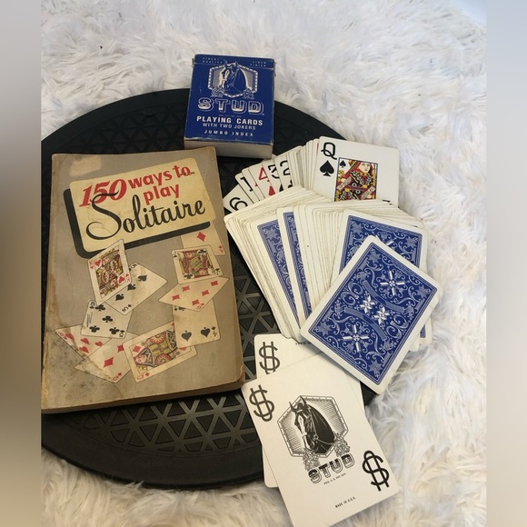 Vintage Stud Playing Cards & 1950s Solitaire Games  Book - Picture 7 of 7